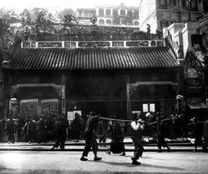 Straatscène, Hong Kong, 1900 door Unbekannt