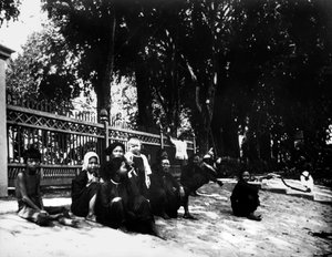 Straatscène, Saigon, 1900