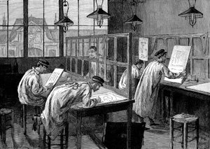 Studenten aan de École Centrale des Arts et Manufactures, Parijs, 1887