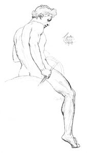 Studie voor Cimabues Madonna, 1899 door Unbekannt