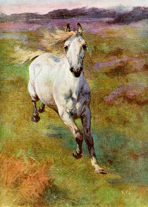Studie uit het leven voor veulenjacht in het New Forest, 1899
