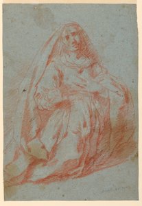 Studie van een rouwende vrouw