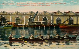 Suikerpakhuis Kanoën, San Juan River, Matanzas, Cuba, ca. 1920s