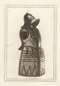 Harnas van zwarte morion of arquebus
