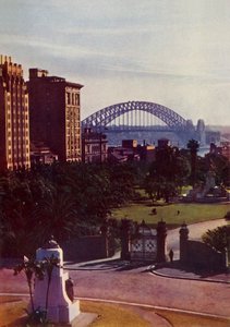 Sydney Harbour Bridge vanuit de stad, c1948