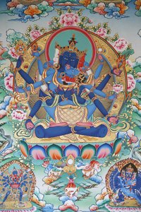 Tantrisme: Tibetaanse tantrische godin. Kopan-klooster, Kathmandu, Nepal door Unbekannt