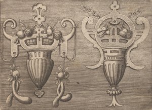 Targhe ed altri ornati di varie e capricciose invenzioni Cartouches en andere ornamenten door Unbekannt