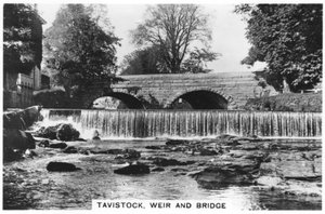 Tavistock, stuw en brug, 1937