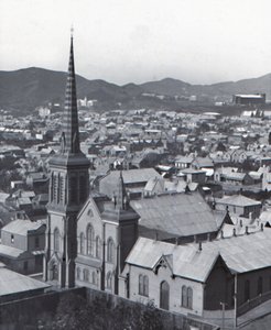 Te Aro, vanaf Terrace, Wellington, eind 19e-begin 20e eeuw door Unbekannt