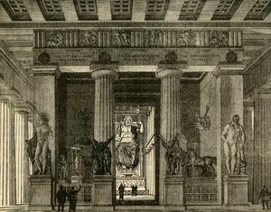 Tempel in Olympia, gerestaureerd, 1890 door Unbekannt