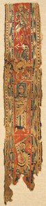 Textiel Fragment, Byzantijns, 6e-8e eeuw