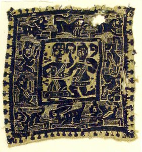 Textiel fragment, Koptisch, begin 6e eeuw