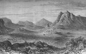 Thaba Bosigo, de vesting van de Basutos, ca. 1880 door Unbekannt