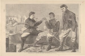 Thanksgiving Day in het leger - Na het diner: The Wish-Bone, Harpers Weekly, december 3, 1864 door Unbekannt