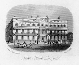 Het Adelphi Hotel, Liverpool, Merseyside, 1864 door Unbekannt
