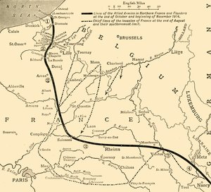 De geallieerde legers in Frankrijk en Vlaanderen, Eerste Wereldoorlog, 1914