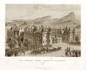 Het oude koninklijke paleis van Holyrood. Edinburgh door Unbekannt