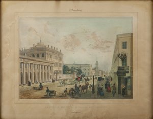 Het Anichkov-paleis in Sint-Petersburg, eind jaren 1840 door Unbekannt