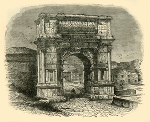 De Boog van Titus, Rome, 1890 door Unbekannt