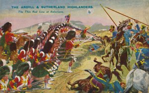 De Argyll & Sutherland Highlanders. De Dunne Rode Lijn bij Balaclava, 1854, 1939 door Unbekannt
