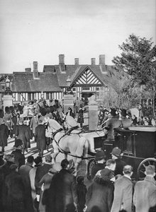 De aankomst van de kist van koning George op Wolferton Station, 1936 door Unbekannt