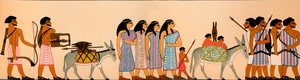 De aankomst van een stam Semitische nomaden in Egypte, 1895 v.Chr., 1903