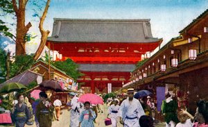 De Asakusa Kannon-tempel, Tokio, Japan, 20e eeuw door Unbekannt