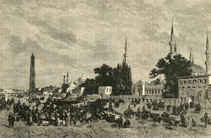 Het At-Meidan - Oud Hippodroom - Met Zuil van Theodosius, Constantinopel, 1890 door Unbekannt