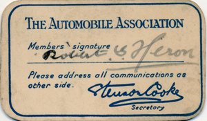 De Automobielvereniging: Lidmaatschapskaart, 1936 door Unbekannt