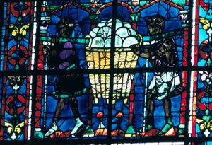 De bakkers, glas-in-lood, Kathedraal van Chartres, Frankrijk, 1194-1260 door Unbekannt