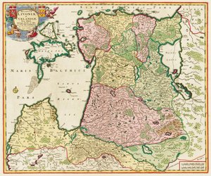 De Oostzee Uit: Ducatuum Livoniae et Curlandiae Nova Tabula, 1705 door Unbekannt