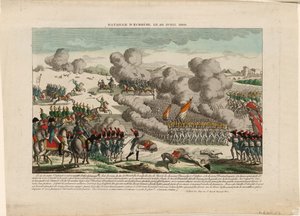 De Slag bij Eggmühl op 22 april 1809, ca. 1809 door Unbekannt
