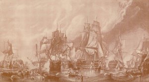 De slag bij Trafalgar, 1805, 1896 door Unbekannt