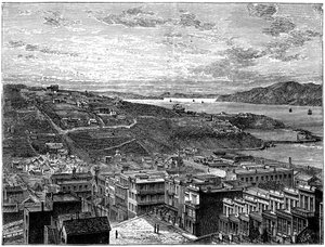 De baai van San Francisco, Amerika door Unbekannt