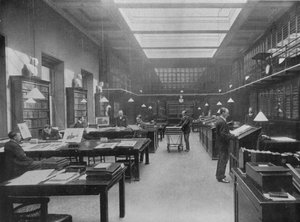 Het prentenkabinet van het British Museum door Unbekannt