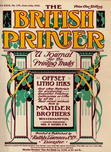 De Britse drukker - advertentie, 1916