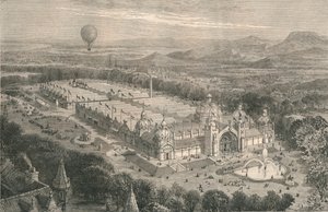 Het Gebouw Voor De Internationale Industriële Tentoonstelling in Edinburgh
