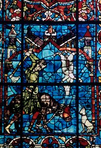 De Slagers, glas-in-lood, Kathedraal van Chartres, Frankrijk, 1194-1260
