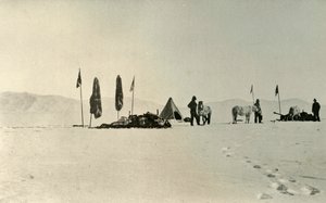 Het kamp na het passeren van de vorige verste zuidelijke breedtegraad, november 1908, 1909