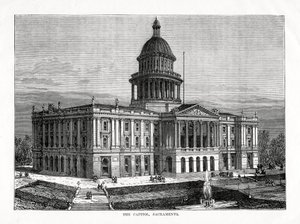 Het Capitool, Sacramento, Californië, VS, 1877 door Unbekannt