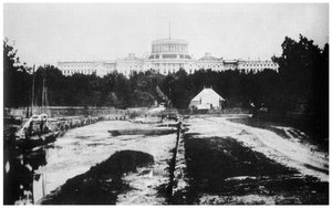 Het Capitool zonder koepel, Washington DC, VS door Unbekannt