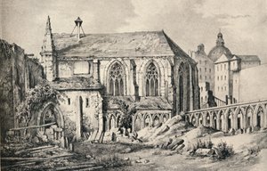 De kerk en het klooster van het College van Cluny in 1824, 1915 door Unbekannt