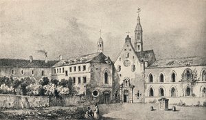 De kerk en het klooster van de Petits Augustins, 1915 door Unbekannt