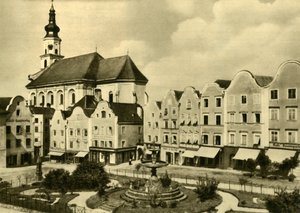 De Kerk van St. George, Schärding am Inn, Opper-Oostenrijk, ca. 1935 door Unbekannt