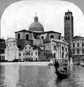 De Kerk van St. Jeremiah, Venetië, Italië, eind 19e eeuw
