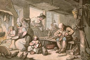 De gelukkige familie van de schoenmaker, ca. 1900 door Unbekannt