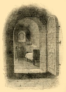 De Gevangeniscel in Newgate, ca. 1872 door Unbekannt