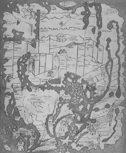De Cottoniana of Angelsaksische Kaart MS Tib. BV, ca. 995, 1903 door Unbekannt