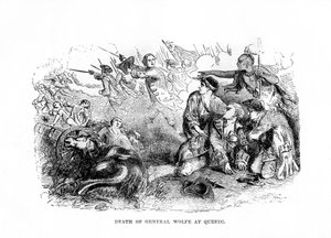 De dood van generaal Wolfe bij Quebec, 1759, 1872 door Unbekannt