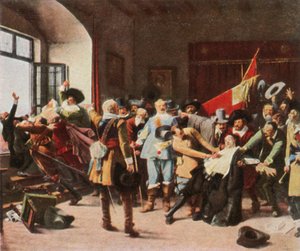 De Defenestratie van Praag, 23 mei 1618, 1936 door Unbekannt